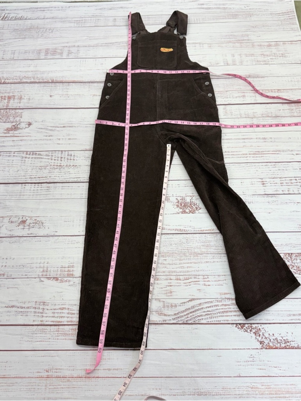 Empyre Men’s Size Small Loose Sk8 Brown Java Corduroy Overalls - Picture 8 of 12